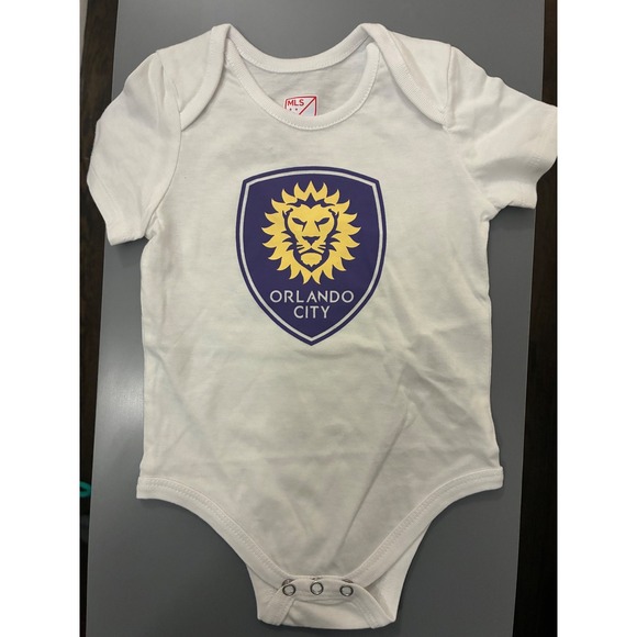 MLS Other - MLS Orlando City SC Infant Bodysuit White Purple Gold Soccer Creeper 6 Months